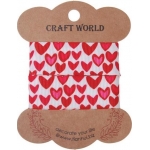 Κορδέλα καρδούλες 2,5εκ. x 2 μέτρα (29305)