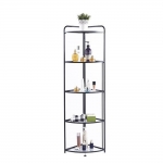 Ραφιέρα γωνιακή πτυσσόμενη Next 18873-09 με 5 ράφια μαύρη Υ156x35x38εκ.