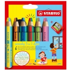 ΚΡΑΓΙΟΝ STABILO WOODY DUO 882 SET 6 + ΞΥΣΤΡΑ