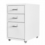Συρταριέρα NEXTDECO 32812-00 λευκή μεταλλική με 3 συρτάρια (Υ48.6x28x41εκ.)