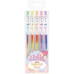 ΣΕΤ 5 ΣΤΥΛΟ ZEBRA Sarasa CLIP GEL Marble Colors 0.5