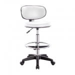 Σκαμπό Reception BF406 Άσπρο, Τροχήλατο Περιστρεφόμενο (1τμχ)