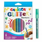 Μαρκαδόροι Carioca Glitter 42190 (Σετ 6τμχ)