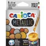 ΤΕΜΠΕΡΑ CARIOCA METALLIC 6X25ML KO026