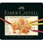 Ξυλομπογιές Faber-Castell Polychromos σε Μεταλλική Κασετίνα 24τμχ