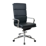 ΚΑΡΕΚΛΑ ΝΕΧΤ 13827 διευθυντική τροχήλατη μαύρη Υ106-116x56x78εκ με μαξιλάρι