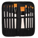 Σετ 12 πινέλα με συνθετική τρίχα σε θήκη (33050)