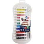 ΤΕΜΠΕΡΑ 12ml 12ΧΡΩΜΑΤΑ ΜΕ ΞΥΛΙΝΟ ΠΙΝΕΛΟ 646814