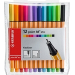 ΣΕΤ ΜΑΡΚΑΔΟΡΟΙ ΓΡΑΦΗΣ Stabilo 88 Mini Wallet 4.0mm (12 Τεμάχια)