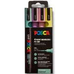 ΜΑΡΚΑΔΟΡΟΙ UNI POSCA PC-3M SOFT Pastel (4τμχ) 0.9-1.3mm