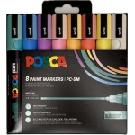 ΜΑΡΚΑΔΟΡΟΙ UNI POSCA PC-5M MEDIUM SOFT Pastel (8τμχ)