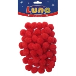 ΠΟΜ ΠΟΜ 15mm (60τμχ) ΜΟΝΟΧΡΩΜΑ