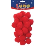 ΠΟΜ ΠΟΜ 25mm (25τμχ) ΜΟΝΟΧΡΩΜΑ