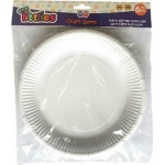 ΠΙΑΤΟ ΧΑΡΤΙΝΟ ΧΕΙΡΟΤΕΧΝΙΑΣ 23cm 6τμχ THE LITTLIES ΛΕΥΚΟ (646789)