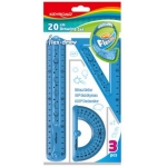 ΣΕΤ ΓΕΩΜΕΤΡΙΑΣ KEYROAD 20cm ΕΥΚΑΜΠΤΟ 3τμ