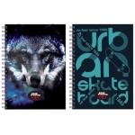 Τετραδιο Σπιραλ No Fear Night Wolf 348-29402 17χ25εκ. 2Θεμ. 70Φ.