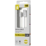 Καλωδιο Φορτισης 1m & Data MICRO USB AS100 2100271 ΛΕΥΚΟ