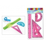 ΣΕΤ ΓΕΩΜΕΤΡΙΑΣ KEYROAD 30cm ΕΥΚΑΜΠΤΟ 4τμ