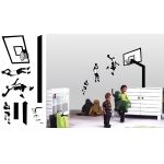 ΑΥΤΟΚΟΛΛΗΤΑ ΤΟΙΧΟΥ Walldecor 30Χ60εκ. BASKETBALL