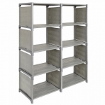 Ραφιέρα πλαστική NEXT με 4 ράφια γκρι Υ128x82x31εκ. (35951)