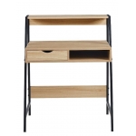 Γραφείο ΝΕΧΤ 35150 Y99,7x50x80εκ. με μαύρο μεταλλικό σκελετό και ξύλινη επιφάνεια