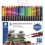 ΜΑΡΚΑΔΟΡΟΙ STAEDTLER BRUSH PEN με Διπλή Μύτη 36 Χρώματα