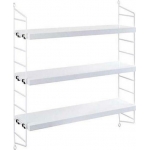 ΡΑΦΙΕΡΑ ΝΕΧΤDECO 35970-00 επιτοίχια με 3 ράφια λευκή Υ50x60x15εκ.