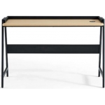 Γραφείο ΝΕΧΤ 33210 Υ79x120x60εκ με μαύρο μεταλλικό σκελετό και ξύλινη επιφάνεια σε φυσικό χρώμα