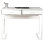 Γραφείο ΝΕΧΤ 33212 Υ76x100x50εκ με λευκό μεταλλικό σκελετό και ξύλινη λευκή επιφάνεια