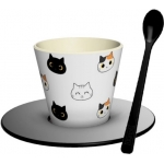 ΚΟΥΠΑ  R-PET CUP+SPOON i-Total MUGS ID5217 CATS 90ml
