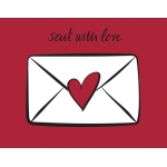 Ευχετήρια Κάρτα Μικρή /Sent With Love (ΡΕΝΕ) ΧΑΡΤΙΝΗ ΠΟΛΗ