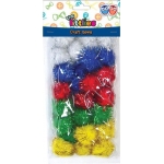 ΠΟΜ ΠΟΜ GLITTER 15mm 30TEM ΔΙΑΦΟΡΑ ΧΡΩΜΑΤΑ THE LITTLIES 646593