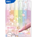 DELI ΜΑΡΚΑΔΟΡΟΣ ΥΠΟΓΡΑΜΜΙΣΗΣ ΠΛΑΚΕ 6Τ 1-4mm MIYOU MACARON ΑΣΣΟΡΤΙ