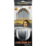 ΣΕΤ ΠΙΝΕΛΩΝ ΜΕ ΟΒΑΛ ΣΥΝΘΕΤΙΚΗ ΤΡΙΧΑ ΣΤΡΟΓΓΥΛΑ 9τμχ. (33041) σε blister