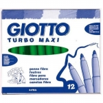 ΜΑΡΚΑΔΟΡΟΙ GIOTTO TURBO MAXI 12ΧΡΩΜΑΤΩΝ ΠΡΑΣΙΝΟ ΣΚΟΥΡΟ 456020