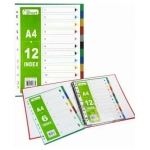 ΔΙΑΧΩΡΙΣΤΙΚΑ Α4 ΠΛΑΣΤΙΚΑ ΧΡΩΜΑΤΙΣΤΑ 1-12