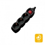 ΠΟΛΥΠΡΙΖΟ 3 ΘΕΣΕΩΝ/ΔΙΑΚΟΠΤΗ&ΚΑΛΩΔΙΟ 1,5m ΜΑΥΡΟ