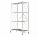 ΡΑΦΙΕΡΑ ΝΕΧΤDECO 32817 λευκή μεταλλική αναδιπλούμενη με 4 ράφια (Υ126x72x36εκ.)