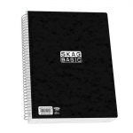 ΤΕΤΡΑΔΙΟ ΣΠΙΡΑΛ Skag Black Basic Α4 5θ. (9205)