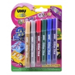 ΚΟΛΛΑ UHU GLITTER ΣΕΤ 6 ΧΡΩΜΑΤΩΝ (Χ10ml)