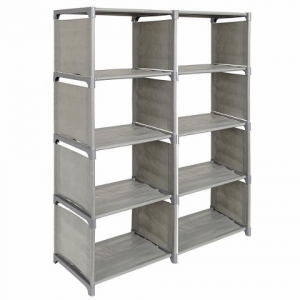 Ραφιέρα πλαστική NEXT με 4 ράφια γκρι Υ128x82x31εκ. (35951)