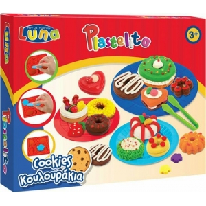 ΠΛΑΣΤΟΖΥΜΑΡΑΚΙ ΚΟΥΛΟΥΡΑΚΙΑ  60gr χ 3 ΧΡΩΜΑΤΑ ΜΕ EΡΓΑΛΕΙΑ LUNA 621750