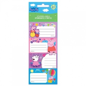 ΕΤΙΚΕΤΕΣ ΑΥΤΟΚΟΛΛΗΤΕΣ PEPPA PIG 20 ΤΜΧ. 5 ΦΥΛΛΑ 482725