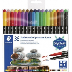 ΜΑΡΚΑΔΟΡΟΙ STAEDTLER BRUSH PEN με Διπλή Μύτη 36 Χρώματα