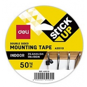 ΤΑΙΝΙΑ ΔΙΠΛΗΣ ΟΨΗΣ DELI 25.4mmΧ5m ΑΦΡΩΔΗ