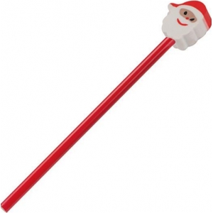 Χριστουγεννιάτικο μολύβι με σβήστρα Άγιος Βασίλης (21071)