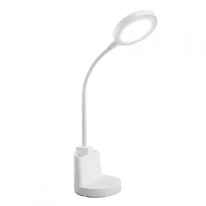 Φωτιστικό γραφείου LED 7W αφής με μολυβοθήκη O13x30εκ. ύψος, λευκό 32210-00