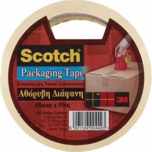 ΤΑΙΝΙΑ ΣΥΣΚΕΥΑΣΙΑΣ SCOTCH 48Χ50m ΔΙΑΦΑΝΗ ΑΘΟΡΥΒΗ