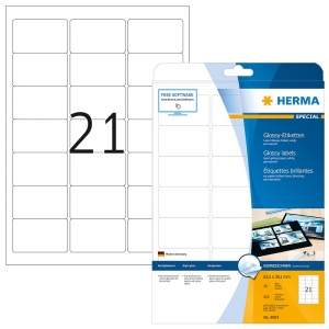 ΕΤΙΚΕΤΕΣ ΕΚΤΥΠΩΤΗ HERMA GLOSSY No.4904 63.5x38.1mm (25Φ)