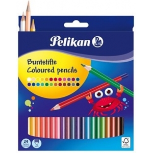 ΞΥΛΟΜΠΟΓΙΕΣ PELIKAN BDLN 24 ΧΡΩΜΑΤΩΝ ΤΡΙΓΩΝΕΣ ΛΕΠΤΕΣ
